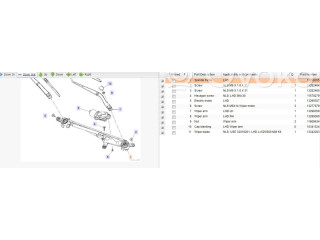 Комплект механизма стеклоочистителей 13299355, 13299357    Saab 9-5