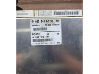 ESP (stabilumo sistemos) valdymo blokas     0275456032, 0265109449    Mercedes-Benz  W168 