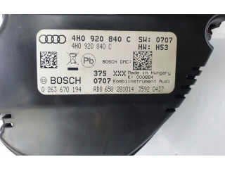 Přístrojová deska  Audi A8 S8 D4 4H 2014 4H0920840C  