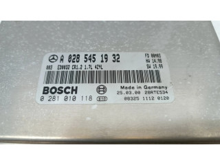 Řídící jednotka A0285451932, 0281010118 Mercedes-Benz A W168 2001