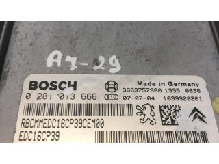 Блок управления двигателя 9664487580, 0281013666 Citroen C-Crosser