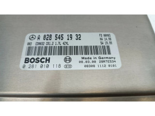 Řídící jednotka A0285451932, 0281010118 Mercedes-Benz A W168 2002