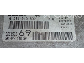 Блок управления 0281010592, 9642014880   Peugeot 306