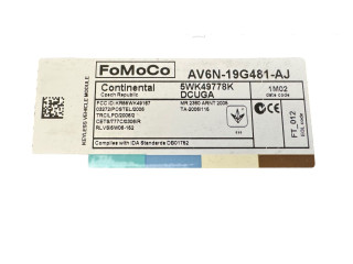 Комфортный модуль AV6N19G481AJ, 5WK49778K   Ford Focus