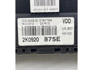 Přístrojová deska Volkswagen Caddy 2014 2K0920875E, 1219017569