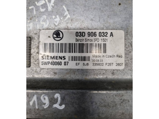 Блок управления двигателя 03D906032A, 5WP4006007 Skoda Fabia Mk2 (5J)