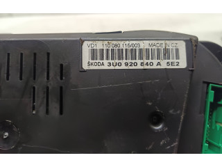 Панель приборов 3U0920840A, 110080115 Skoda Superb B5 (3U)