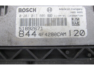 Блок управления двигателя 51892671, 0281017806 Lancia Delta III