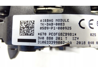 Подушка безопасности водителя 3V0880201T Skoda Superb B8 (3V)