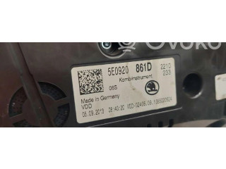 Панель приборов 5E0920861D   Skoda Octavia Mk3 (5E)       