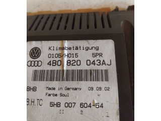 Блок управления климат-контролем 4B0820043AJ, 5HB00760454   Audi A6 S6 C5 4B