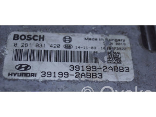 Řídící jednotka 39199-2ABB3, 0281031420   Hyundai ix35 2010