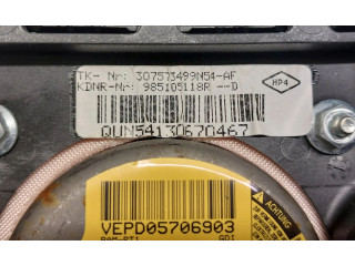 Подушка безопасности водителя 985105118R, 307573499N54-AF   Dacia Lodgy