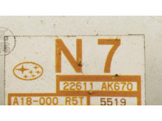 Блок управления двигателя 22611AK670, 5519   Subaru Forester SG