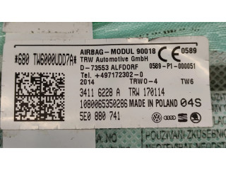 Боковая подушка безопасности 5E0880741, 34116228A Skoda Octavia Mk3 (5E)