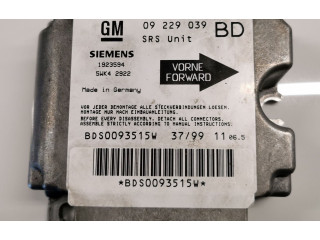 Блок подушек безопасности 09229039BD, 5WK42922   Opel Vectra B