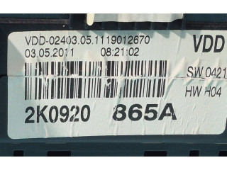Přístrojová deska Volkswagen Caddy 2011 2K0920865A, DD02A9