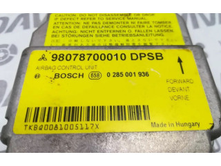 Блок управления надувных подушек 98078700010, 0285001936 Mitsubishi Colt