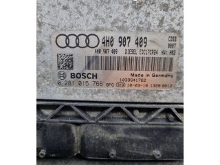 Блок управления двигателя 4H0907409, 0281015766   Audi A8 S8 D4 4H
