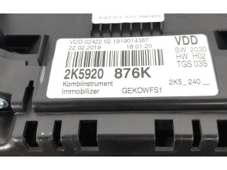 Přístrojová deska  Volkswagen Caddy 2019 2K5920876K, 2K5920876K  