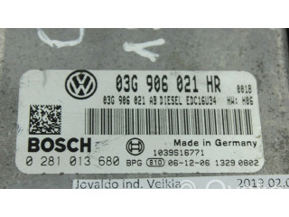 Блок управления двигателя 03G906021HR, 0281013680   Volkswagen Caddy