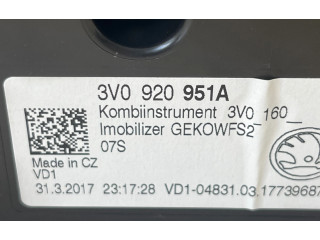 Панель приборов 3V0920951A, 3V0160   Skoda Superb B8 (3V)       
