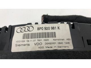 Панель приборов 8P0920981K, 76010220 Audi A3 S3 A3 Sportback 8P