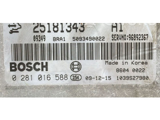 Комплект блоков управления 0281016588, 0281016588   Chevrolet Captiva