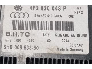 Блок управления климат-контролем 5HB008833-60, 4F0910043A Audi A6 S6 C6 4F