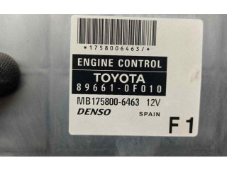 Блок управления двигателя 896610F010, MB1758006463 Toyota Corolla Verso E121