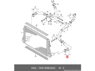 Интеркулер 1K0145832AC Volkswagen Touran II