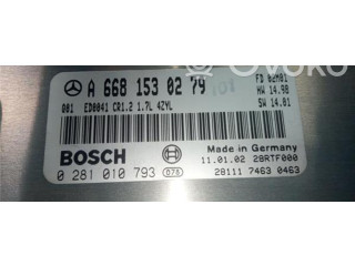 Блок управления A6681530279, 0281010793   Mercedes-Benz A W168
