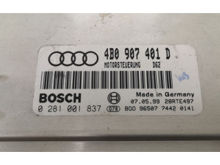 Блок управления двигателя 4B0907401D, 0281001837   Audi A6 S6 C5 4B