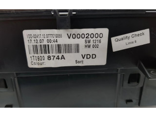 Панель приборов 1T0920874A, 1T0920874A   Volkswagen Touran I       