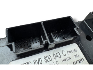 Блок управления климат-контролем 8V0820043C, 151162300018   Audi A3 S3 A3 Sportback 8P