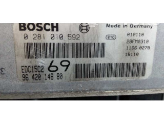 Блок управления двигателя 9642014880, 0281010592 Peugeot 306