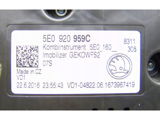 Панель приборов 5E0920959C   Skoda Octavia Mk3 (5E)       