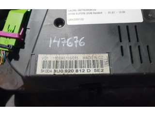 Панель приборов 3U0920812D Skoda Superb B5 (3U)