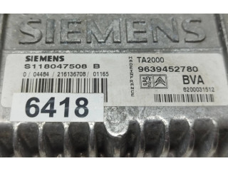 Блок управления коробкой передач 9639452780, S118047508B Citroen C5