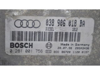 Блок управления двигателя 038906018BA, 0281001756   Audi A3 S3 8L