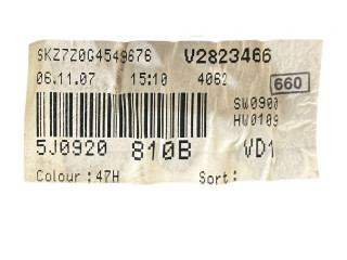 Панель приборов 5J0920810B, V2823466 Skoda Fabia Mk2 (5J)