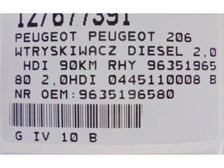 Vstřikovač 9635196580, 9635196580 Peugeot 206 CC