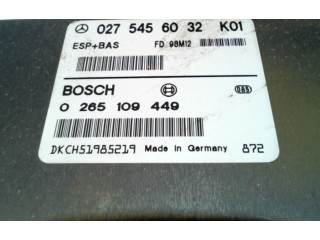 Блок управления АБС 0265109449 Mercedes-Benz A W168