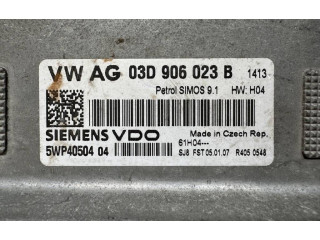 Блок управления двигателя 03D906023B, 5WP4050404 Skoda Fabia Mk2 (5J)