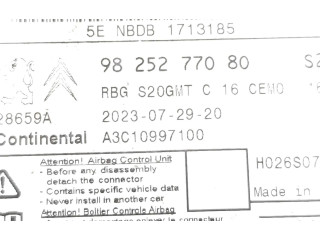 Блок подушек безопасности 9825277080, A3C10997100   Citroen C3 Aircross