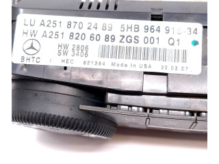 Блок управления климат-контролем A2518702489, A2518206089   Mercedes-Benz GL X164