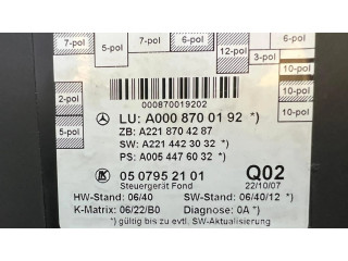 Řídící jednotka A0008700192, MODULOELECTRONICO Mercedes-Benz S W221