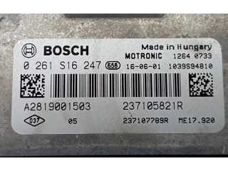Блок управления двигателя 237105821R, 0261S16247   Renault Twingo III