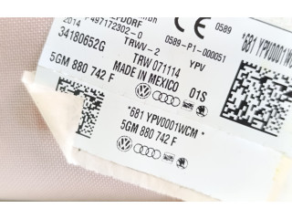 Боковая подушка безопасности 5GM880742F, 5GM880742 Volkswagen Golf VII