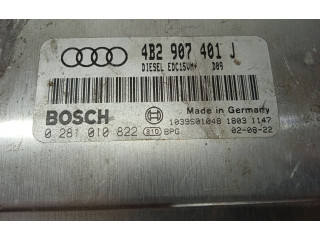 Блок управления двигателя 4B2907401J, 0281010822   Audi A6 S6 C5 4B